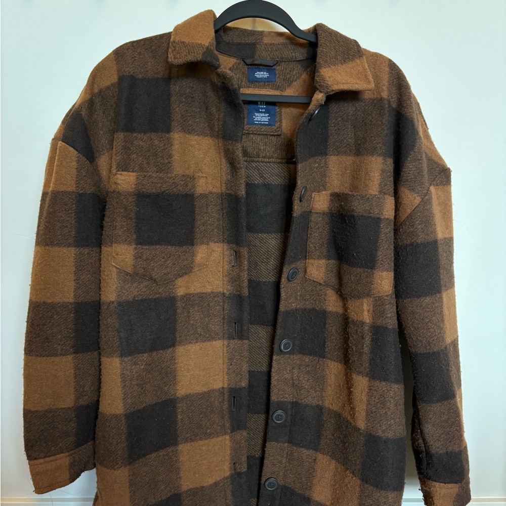 GAP Brown & Black Buffalo Plaid Shacket